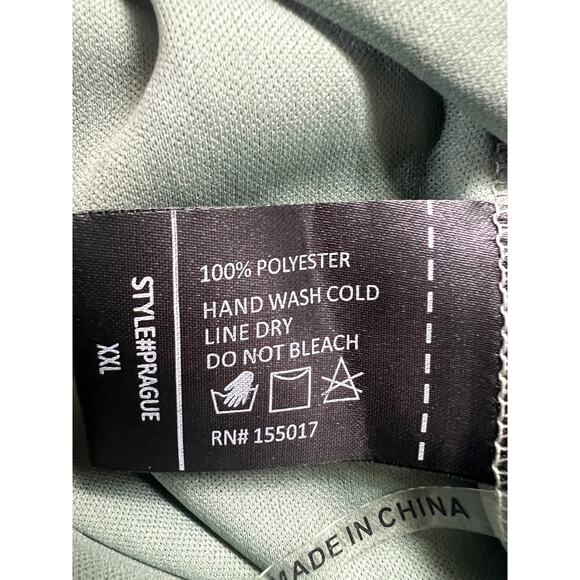 BALTIC BORN WOMENS SIZE XXLARGE PRAGUE SATIN MAXI DRESS GREEN NEW - Picture 12 of 13